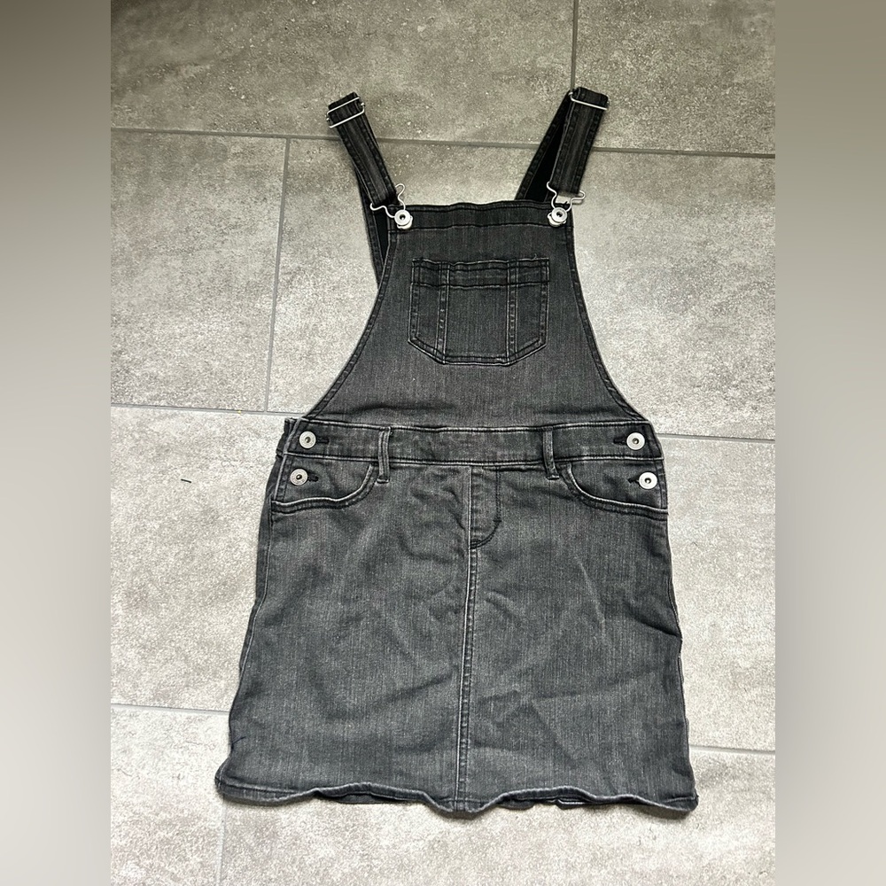 Abercrombie Kids Charcoal Denim Overalls